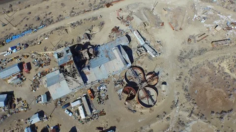 Rotating Clockwise high above Old Mill 002516 Stock Footage 90019364