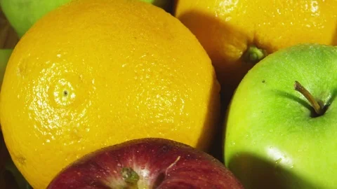 Rotating closeup view of fruits Stock-Footage 80132369