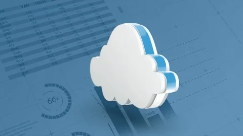 Rotating cloud on a background of graphs and statistics Video stock 111399878