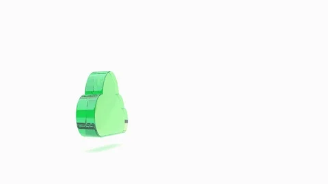 Rotating cloud green as endless loop 3d rendering Video stock 110995103