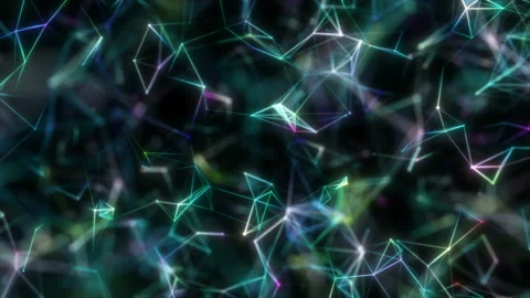 A rotating cloud of multicolored elements. Laser galaxy. Stock Footage 104932316