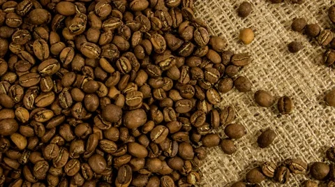Rotating Coffee Beans Background. Stock Footage 62975410