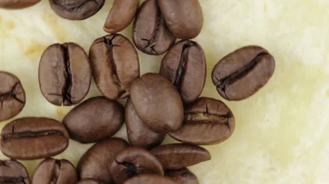 Rotating coffee beans Stock Footage 24924295