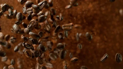 Rotating coffee beans Stock Footage 228777608