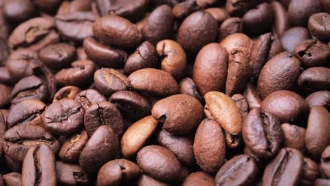 Rotating coffee close-up top view Stock Footage 219746907