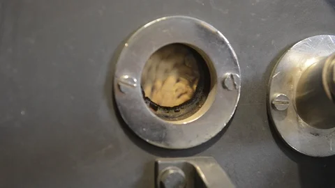 Rotating coffee toasting machine Stock Footage 90864877