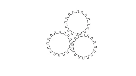 Rotating cog icon, Animated icon on transparent background,Spinning gears a.. Stock Footage 304098857