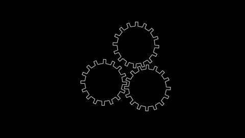 Rotating cog icon, Animated icon on transparent background,Spinning gears a.. Stock Footage 304098869