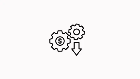 Rotating Cog Icon for Interface Design Stock Footage 311652054