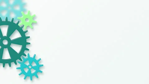 Rotating cogs and gears turning seamless loop motion background Stock Footage 345601198