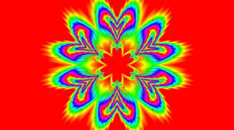 Rotating color flower (pattern) Stock Footage 8970495