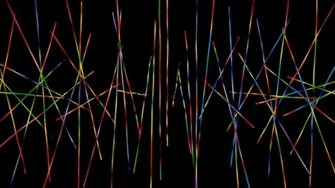 Rotating color lines Stock Footage 76989305