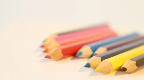Rotating color pencils Stock Footage 21264480