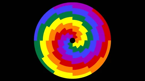 Rotating colored circle segments in seamless loop 4-79 Video stock 40051259