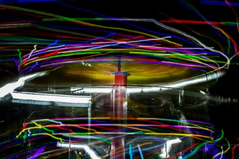 Rotating colored lights Stock Photos