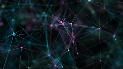 Rotating colored shapes. Seamless loop.Abstract digital background. Transport Stock Footage 102870588