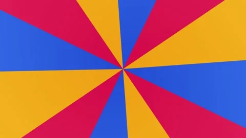 Rotating Colorful Abstract Geometric Background with Blue, Red, and Yellow 動画素材 343906202