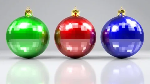 Rotating colorful baubles Stock Footage 69102759