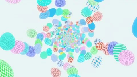Rotating colorful Easter eggs on light background for Happy Easter. Stock Footage 171813934