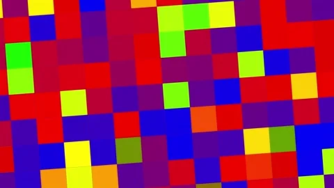 Rotating Colorful Mosaic Pattern Texture Stock Footage 240320488