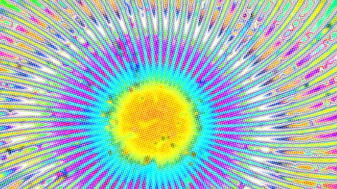 Rotating colorful rays, hypnotic wallpaper Stock Footage 124370803