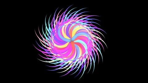 Rotating colorful spiral geometry . 3d animation Stock Footage 128750997