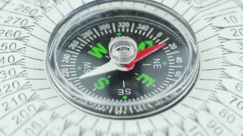 Rotating compass - close up view. Stock Footage 167335080