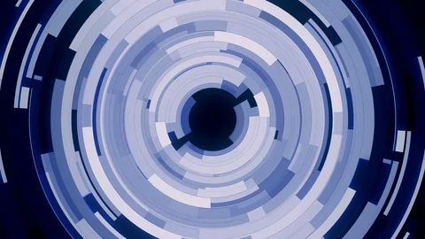 Rotating complex blue slices circle background loop Video stock 118728870