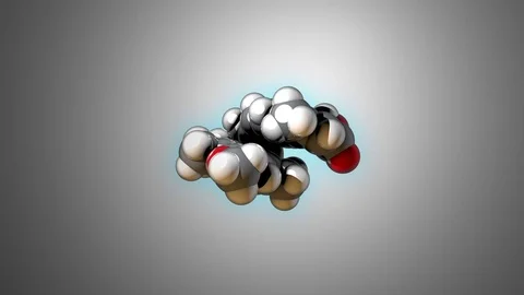 Rotating Computer Model of a Acitretin Molecule 스톡 동영상 70792867