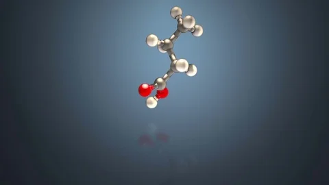 Rotating Computer Model of a Butyric Acid Molecule Vidéo 70792839