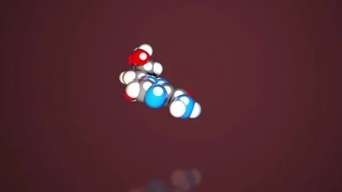 Rotating Computer Model of a Ribavirin Molecule Stock-Footage 70792878