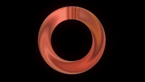 Rotating copper ring loopable animation Vídeo Stock 276607772