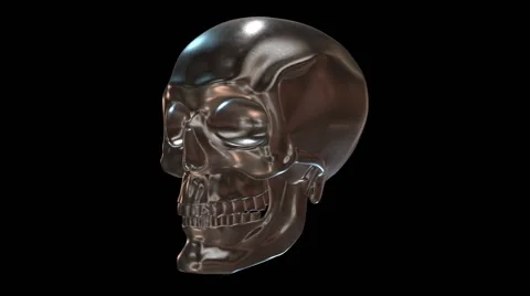 Rotating Copper Skull 库存影片 58576921