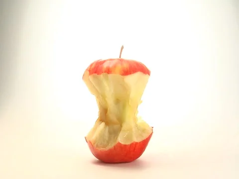 Rotating core of apple Stock Footage 46585122