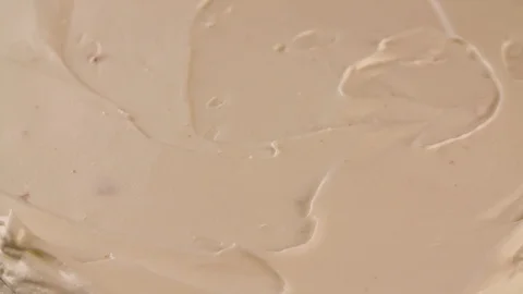 Rotating Cream surface sweet candy food background abstract Stock Footage 102621164
