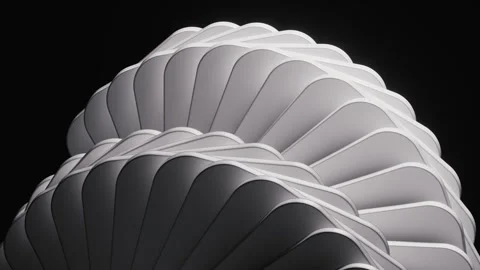 Rotating creative shapes geometries background, 3d rendering. Stock Footage 336828907