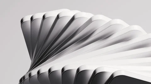 Rotating creative shapes geometries background, 3d rendering. Stock Footage 336830650
