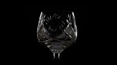 Rotating crystal glass closeup Video stock 8653715