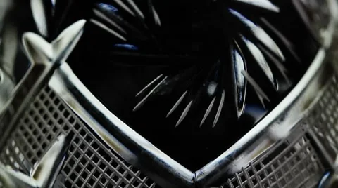 Rotating crystal glass closeup Stock Footage 8653855