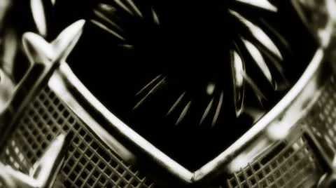 Rotating crystal glass closeup Stock Footage 8945135