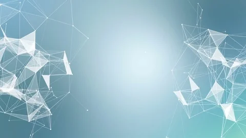 Rotating crystal structures on the left and right of the center of the screen Stock Footage 82792450