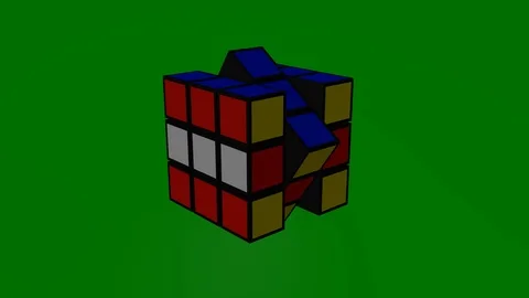 Rotating Cube Animation (Greenscreen) 스톡 동영상 112835646