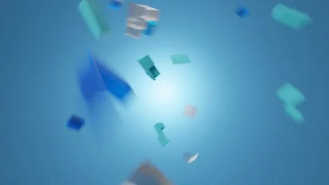 Rotating cube assembled from parts Stock Footage 263919861