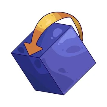 Rotating cube illustration Stock Illustration