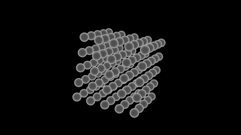 Rotating cube from spheres Stock Footage 197552887