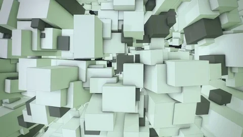 Rotating Cube Structure loop 01 Stock Footage 75847163