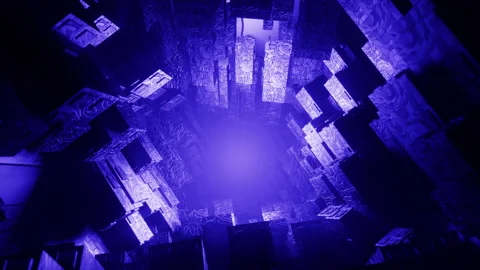 Rotating Cubic Shapes Loop Video stock 165149158