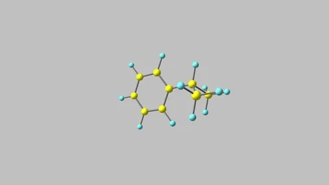 Rotating cumene molecular structure video Stock Footage 123904907
