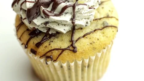 Rotating cupcake Stock Footage 75758477