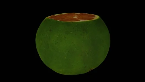 Rotating Cut Lime on Black Background (Looping) Stock Footage 146815018